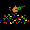 Girl's Design By Humans Cool Christmas Beaver dding Lights to Dam By SmileToday T-Shirt - 2 of 3