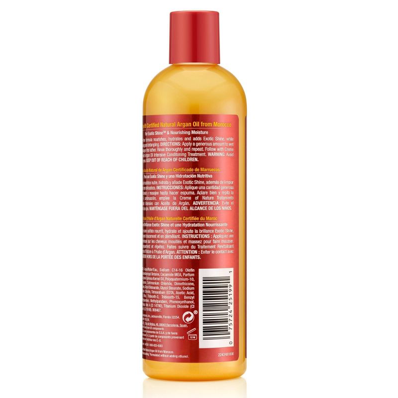 Creme of Nature Moisture & Shine Shampoo with Argan Oil - 12 fl oz, 3 of 10