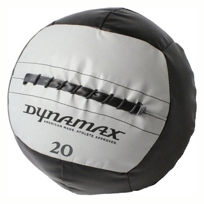 Dynamax 20 Pound 14 Inch Diameter Burly Exercise Weight Training Toning Medicine Ball for Home Gym Core Workout, Gray and Black