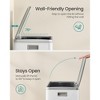 13-Gallon Stainless Steel Trash Bin with Soft-Close Lid & Removable Inner Bucket ¨C Includes 15 Liners, Easy-Grip Handles, Cloud White - 3 of 4