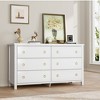 Rattan 3 Dresser for Bedroom, 29" Tall Dresser, Boho Tall Drawer Dresser with Storage, Wooden Closet Dressers Chest of Drawers, Natural - 3 of 4