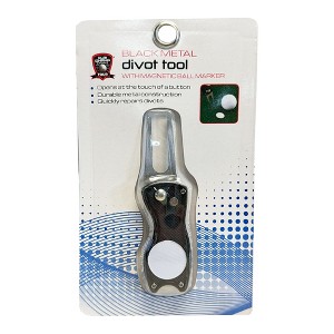 Club Champ Metal Divot Tool w/ Magnetic Ball Marker - Black - 1 of 1