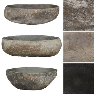 Natural River Stone Oval Bathroom Vanity Sink