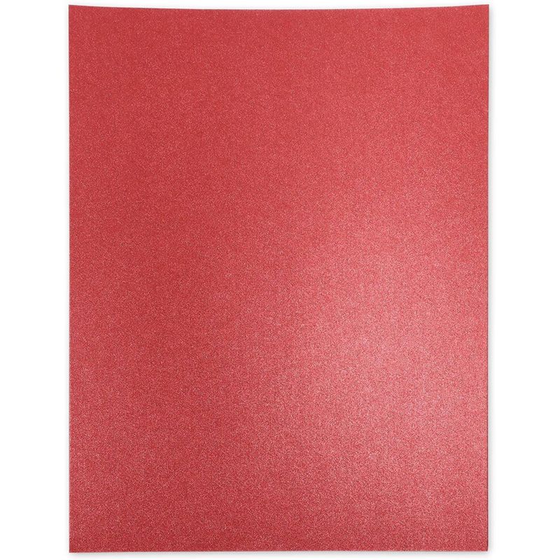 Paper Junkie 50-Pack Red Shimmer Cardstock Paper, Metallic Paper for Arts and Crafts (8.5 x 11 in), 3 of 6