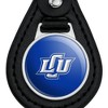 Lubbock Christian University Primary Logo Black Leather Keychain - 3 of 4