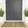 Sewzinski Retro Flowers on Brown Looped Vinyl Welcome Mat - Society6 - 2 of 2