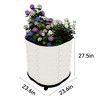 Raised Garden Bed, Self-Watering Wheel Mobile Metal Planter Box Galvanized Steel Outdoor Rolling Garden Bed for Vegetables Flowers Herbs - 2 of 4