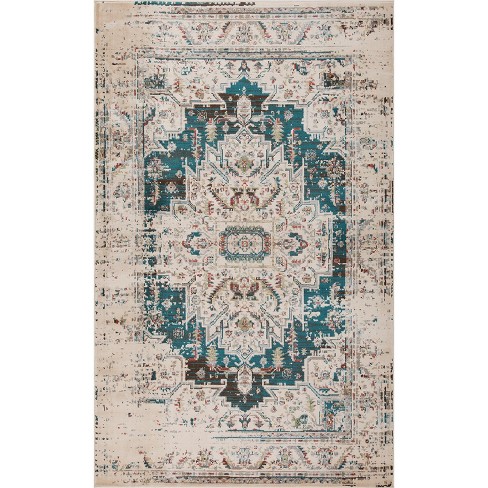 Antique Medallion Indoor Outdoor Rug Runner