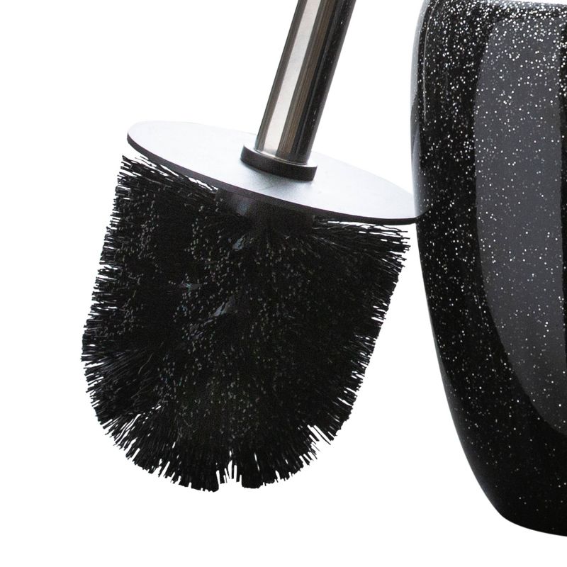 Eclat Glitter Bowl Brush Holder Black - Elle D&#233;cor, 4 of 6