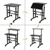 Small Standing Desk Adjustable Height, Mobile Stand Up Desk with Tilting Tabletop & Lockable Wheels, Portable Rolling Laptop Desk for Home - 4 of 4