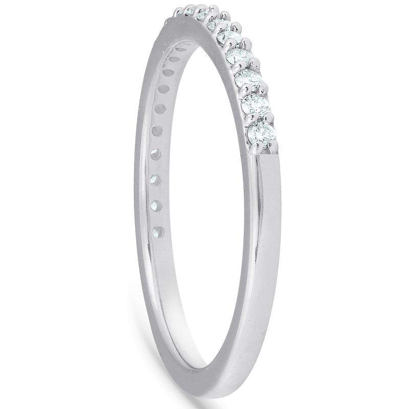 Pompeii3 1/4Ct Diamond Ring Matching Engagement Band 14k White Gold, 2 of 6