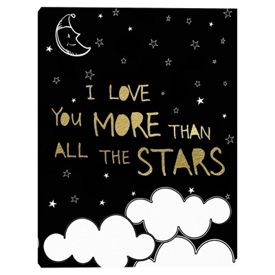 18" x 24" Love You More Than Stars by Nikki Chu Canvas Art Print - Masterpiece Art Gallery
