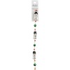 Crystal Lane DIY 7" Lampwork Glass Designer Holiday Christmas Bead Strand Craft Embellishment Snowman with Hat Black - 4 of 4