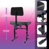 Liquid Stands Piano Keyboard Stand w/ Wheels and Bench Adjustable Stool Set - Portable Sturdy Digital Piano Stand for 54-88 Key Keyboard Chair, Stool - 4 of 4