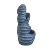 NAYSAYE Fountain Blue Nautilus Shell 4 Tier Decorative Water Feature for Garden Patio Indoor Outdoor, Blue and Gray, 9.4"*21.5"*11" - 4 of 4