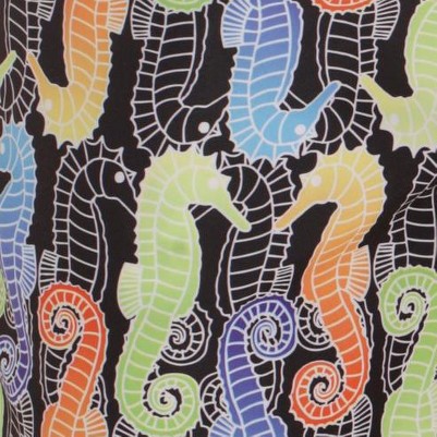 black - seahorse
