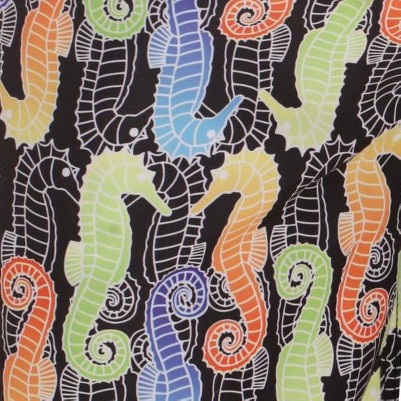 black - seahorse