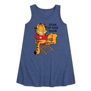 - Garfield - Star Of This Show Graphic Sleeveless Aline Dress - 1 of 4