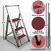 Step Ladder Modern  - Beautiful Mahogany & Aluminum  - By SORFEY - 3 of 4
