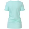 Clearlove Maternity Tunic Tops Maternity Shirt Side Button and Ruched Maternity Tunic Tops Maternity Short Sleeve T-Shirts - 3 of 4