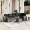 vidaXL Garden Sofa Set Grey Poly Rattan, Glass, Steel 8 Piece Set - 2 of 4