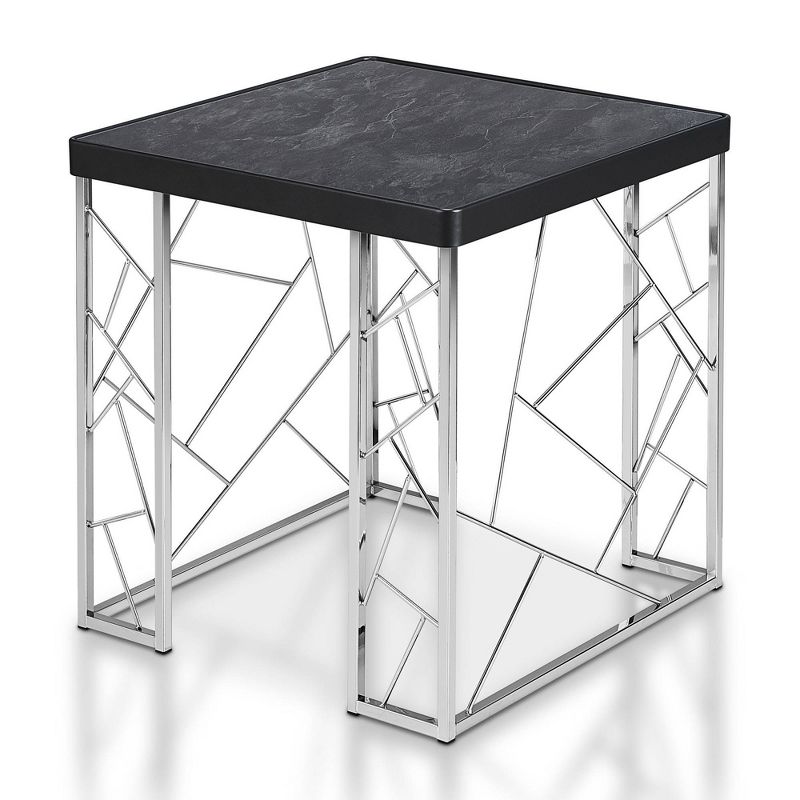 Sbragia Geometric Metal Legs End Table Faux Marble - HOMES: Inside + Out, 1 of 9