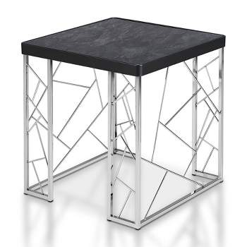 Sbragia Geometric Metal Legs End Table Faux Marble - HOMES: Inside + Out