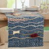 Saro Lifestyle Saro Lifestyle Block Print Embroidered Runner, Multi, 16" x 72" - 4 of 4