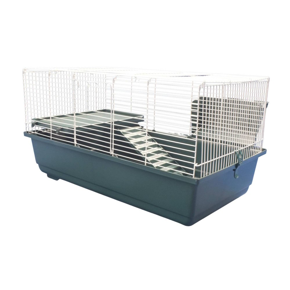 A&E Cage Company Deluxe 4 Level Guinea Pig, Chinchilla and Rabbit Small Cage - Green