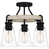 Quoizel Lighting Kingsbridge 3 - Light Semi-Flush Mount in  Earth Black - 4 of 4