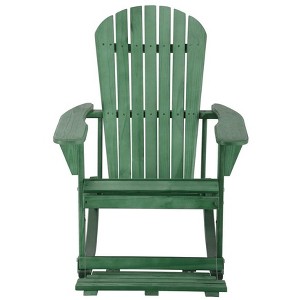 Jiallo Zero Gravity Collection Sea Green Adirondack Rocking Chair with Built-in Footrest - 1 of 4