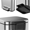 8 Gallon Step Trash Can, Square Fingerprint-Proof Garage Can with Soft-Close Lid for Kitchen, with Removable Inner Bucket, 30-Liter - 4 of 4