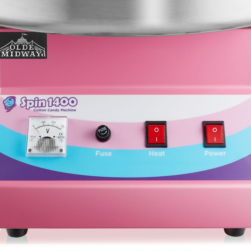 Olde Midway SPIN-1400 Cotton Candy Machine, Commercial Quality Tabletop Electric Candy Floss Maker, 4 of 8