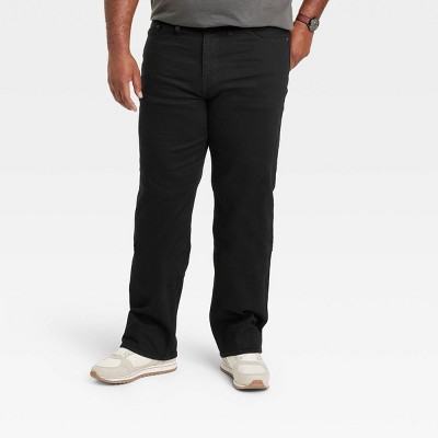 Men's Big & Tall Straight Fit Jeans - Goodfellow & Co™ Jet Black 32x36 ...