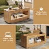 WOWLIVE 41.7' Lift Top Coffee Table with Storage for Living Room, Rectangle Wood Center Table Furniture, 2-Tier Accent Table Office Apartment - 4 of 4