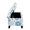Christopher Knight Home Kayden Contemporary Wood Upholstered Storage Ottoman Muti Flower - 4 of 4