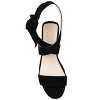 Journee Signature Womens Genuine Leather Hether Hook and Loop Block Heel Sandals - 4 of 4