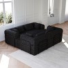 KWPZQEB 78.7'' Convertible Sleeper Sofa Bed with Cylindrical Pillow, Corduroy Folding Couch with Fixed-Shape Frame, Futon Sofa Bed for Living Room - 3 of 4