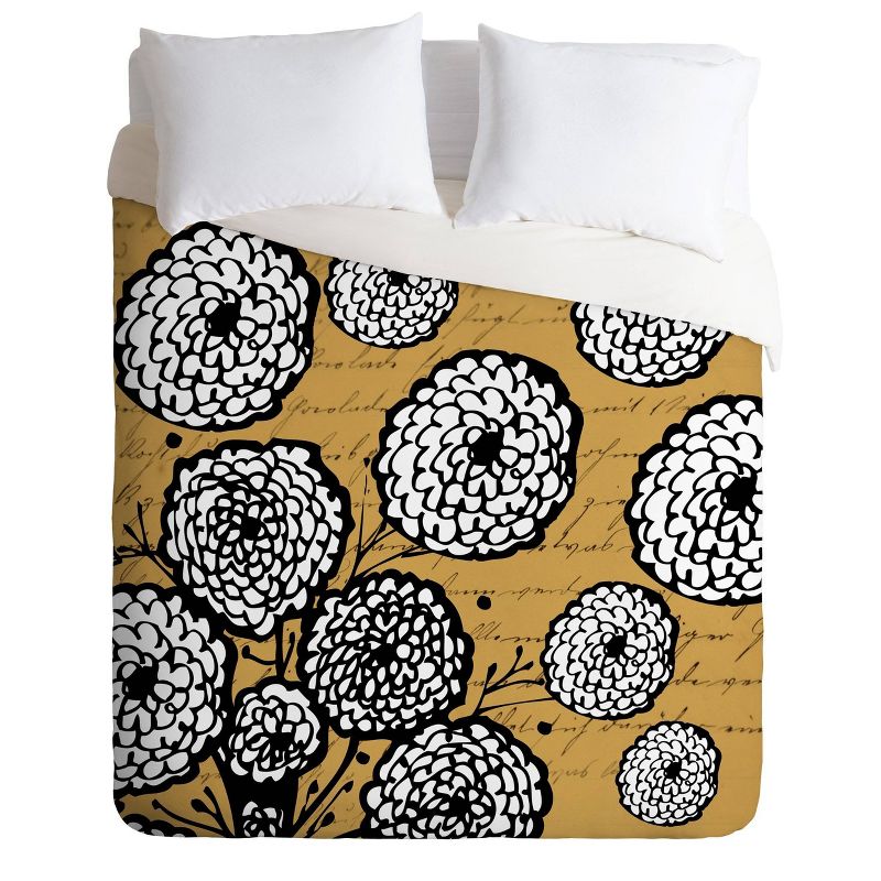 Deny Designs Julia Da Rocha Flowery Letter Comforter Set, 1 of 7