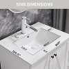 Sincido Farmhouse Modern 24" Bathroom Vanity Floor Standing Cabinet w/ Ceramic Sink,Barn Door,Large Storage Drawer and Metal Handle - 3 of 4