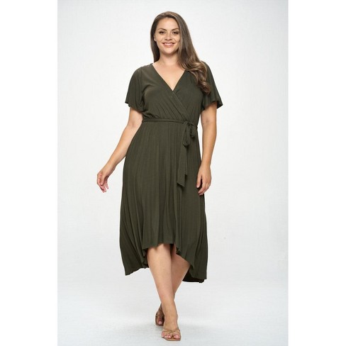 Plus size clearance tie waist dress