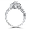 Pompeii3 5/8CT Diamond Vintage Halo Engagement Ring 14K White Gold - 3 of 4