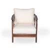 Christopher Knight Home Ivana Patio Woven Rope Acacia Wood Club Chair with Deep Cushions - 2 of 4