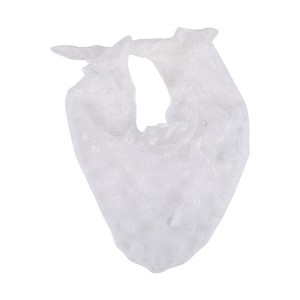 Unique Bargains French Lace Triangle Bandana White 1 Pc - 1 of 4