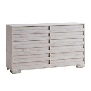 AMERLIFE 6 Drawer Dresser, Farmhouse 54" Wide Chest of Drawers with Slat Handles - 1 of 4