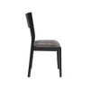 Simple Relax Set of 2 Leatherette Dining Chairs in Black and Gray - 3 of 4
