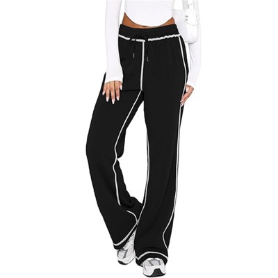 Clotth Womens Track Pants - Soft Jogging Straight Pajama Sweatpants with Drawstring Waist, Wide Leg Lounge Pant