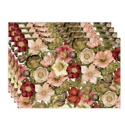 Laural Home Vintage Petals Set of 4 13" x 19" Placemats
