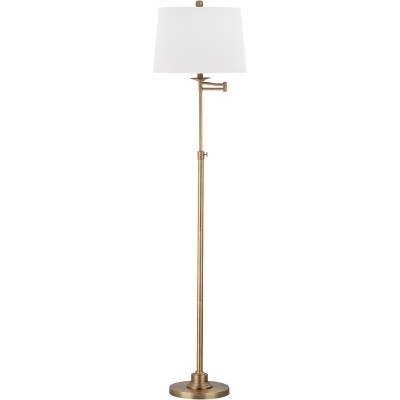 53" Nadia Adjustable Floor Lamp Gold (Includes CFL Light Bulb) - Safavieh