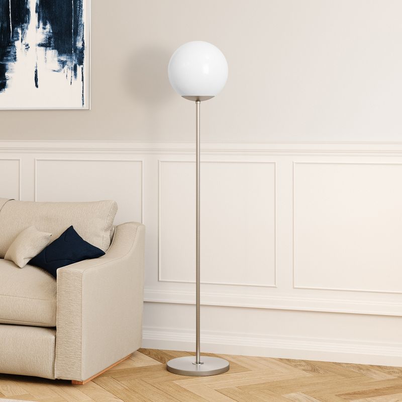 Hampton & Thyme Globe and Stem Floor Lamp with Plastic Shade, 3 of 13